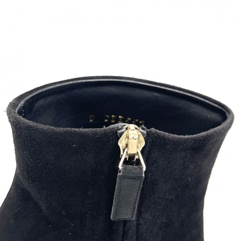 Chanel Boots Side Zip Short Coco Mark Shoes Pin Heel 36 Size — view 6