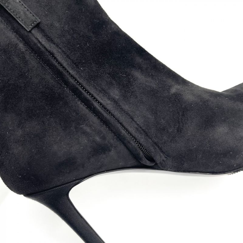 Chanel Boots Side Zip Short Coco Mark Shoes Pin Heel 36 Size — view 4