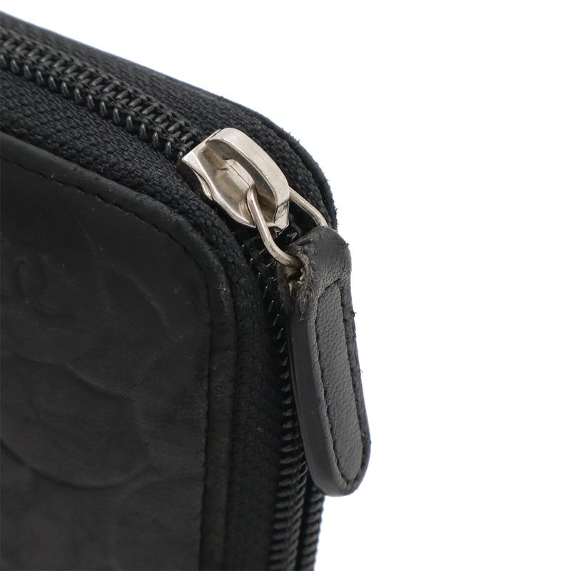 Chanel Camellia Coco Mark Zip Wallet Round Zipper Long Lambskin Leather — view 4