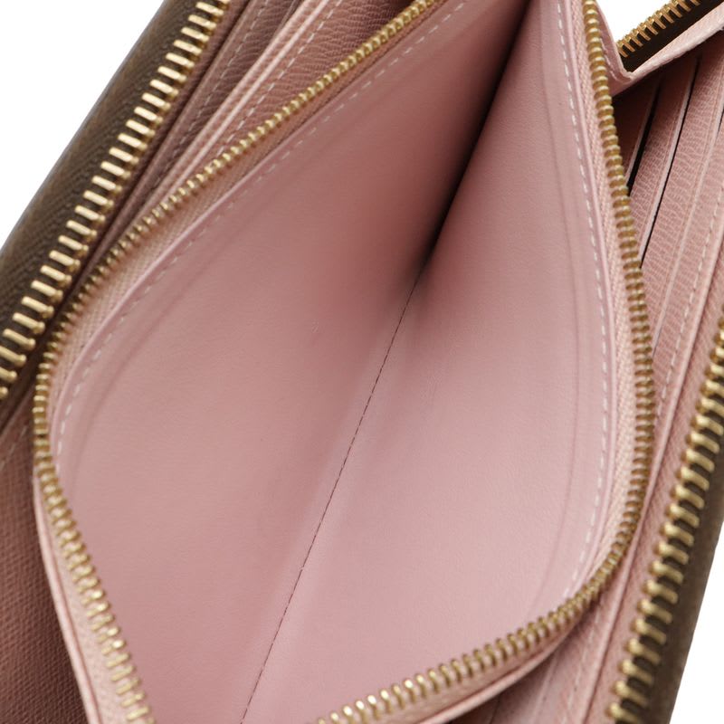 Louis Vuitton Monogram Zippy Wallet Round Zipper Long Rose Ballerine — view 8