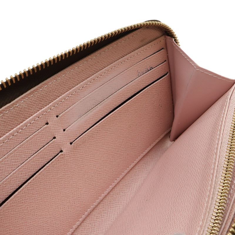 Louis Vuitton Monogram Zippy Wallet Round Zipper Long Rose Ballerine — view 9