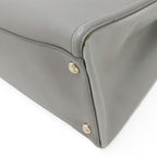 Prada Galleria Handbag 2-Way Shoulder Bag Bicolor Leather Saffiano Gray Bn2438 — view 4