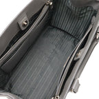 Prada Galleria Handbag 2-Way Shoulder Bag Bicolor Leather Saffiano Gray Bn2438 — view 9