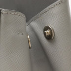 Prada Galleria Handbag 2-Way Shoulder Bag Bicolor Leather Saffiano Gray Bn2438 — view 5