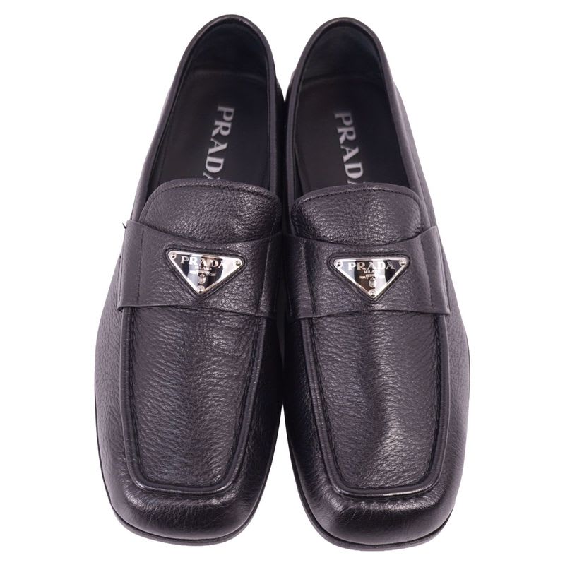 Prada Loafers Moccasins Triangle Logo Leather — view 4