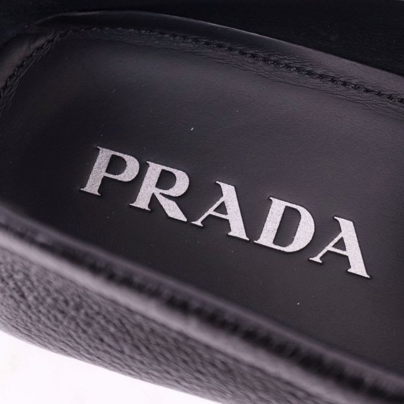 Prada Loafers Moccasins Triangle Logo Leather — view 9