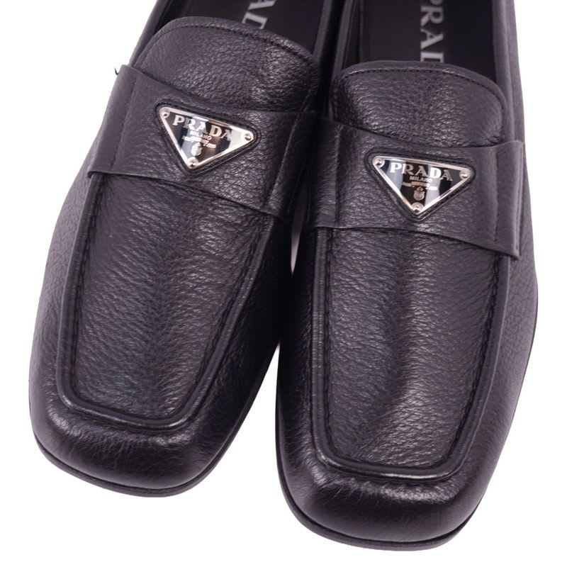 Prada Loafers Moccasins Triangle Logo Leather — view 3