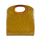 Louis Vuitton Maple Drive Top Handle Bag Yellow Beige Patent Leather Vernis