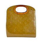 Louis Vuitton Maple Drive Top Handle Bag Yellow Beige Patent Leather Vernis