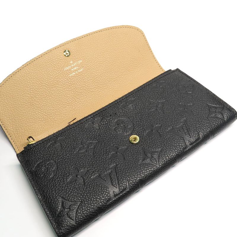 Louis Vuitton Monogram Empreinte Portefeuille Emily Noir Black — view 6