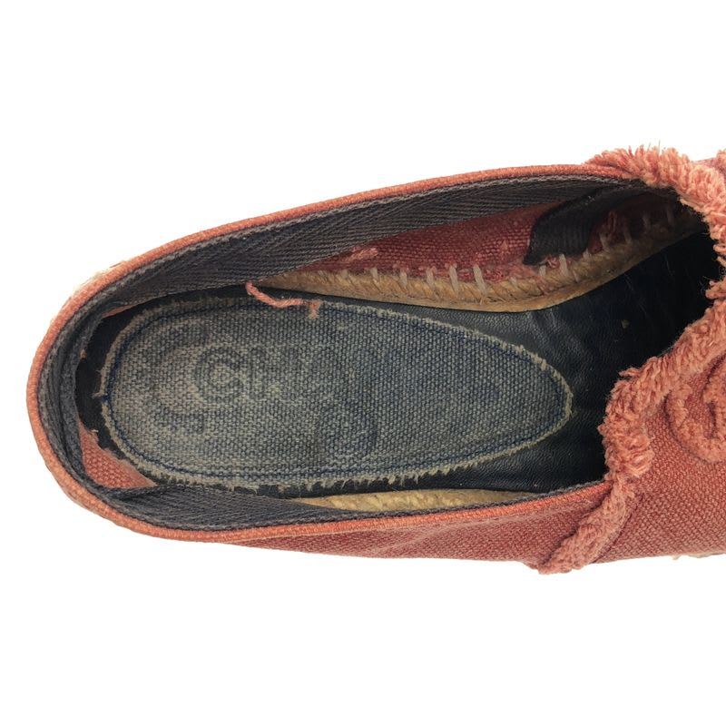 Chanel Coco Mark Espadrille Canvas Slip-on Red 37 — view 5