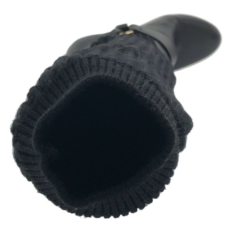 Gucci Knit Socks Heel Ring Boots Black 36 — view 5