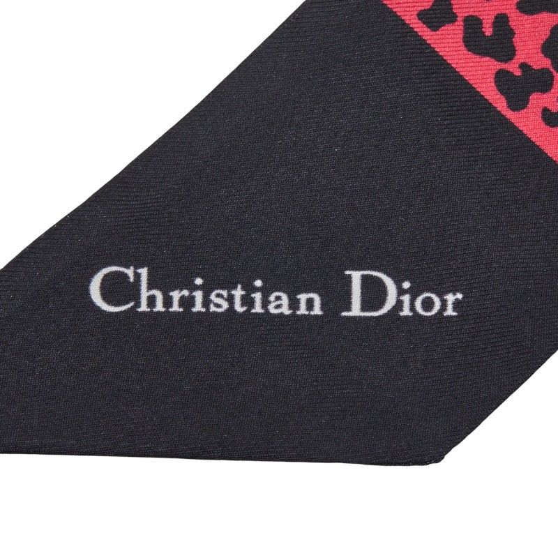Dior Twilly Mitzah Leopard Pink Black Silk — view 2