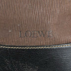 Loewe Velazquez Drawstring Shape Shoulder Bag Drawst Ring Black Brown Leather