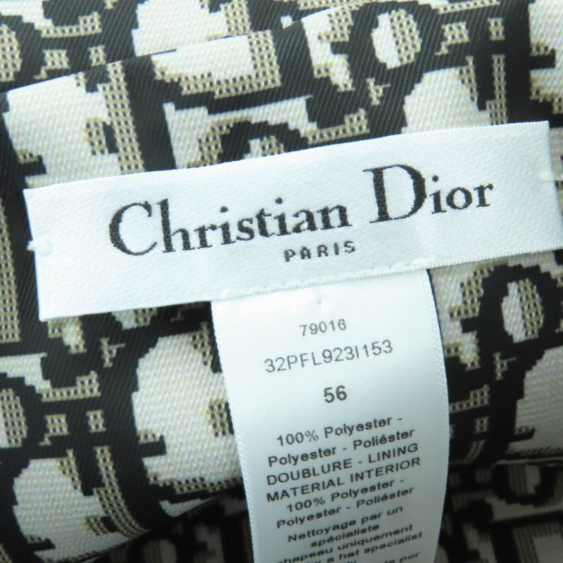 Christian Dior 32 Pfl923 I153 Teddy-d Oblique Reversible Bucket Hat Khaki 56 — view 8