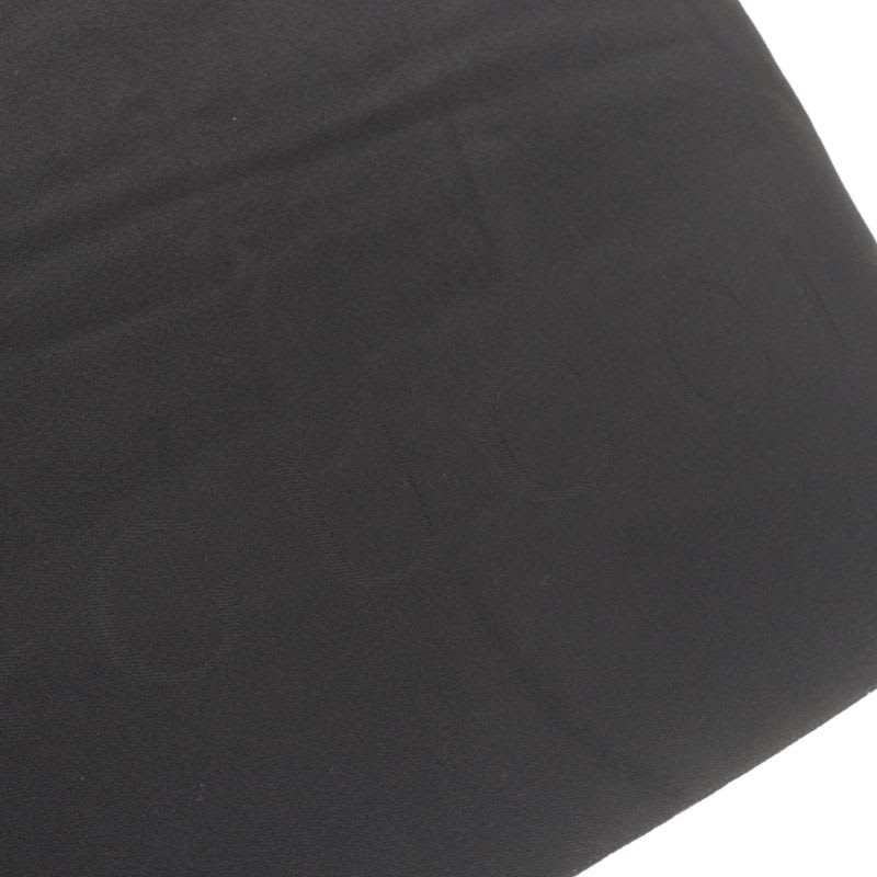 Gucci 100% Wool Logo Fringe Large Muffler Shawl Black 70 220 cm Scarf — view 6