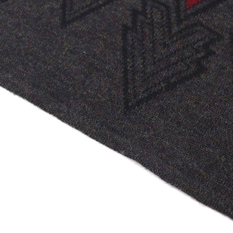 Louis Vuitton 2015 100% Wool Echarpe Triple V Muffler Dark Scarf — view 6