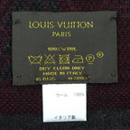 Louis Vuitton 2015 100% Wool Echarpe Triple V Muffler Dark Scarf — view 8