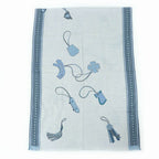 Hermes ET GRIS Rectangle Cashmere Silk Chine CIEL BLEU Shawl — view 3