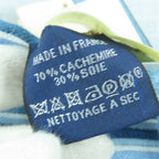 Hermes ET GRIS Rectangle Cashmere Silk Chine CIEL BLEU Shawl — view 8