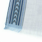 Hermes ET GRIS Rectangle Cashmere Silk Chine CIEL BLEU Shawl — view 7