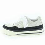 Chanel Coco Mark Lace Up Suede Leather Low-cut Sneakers White — view 4