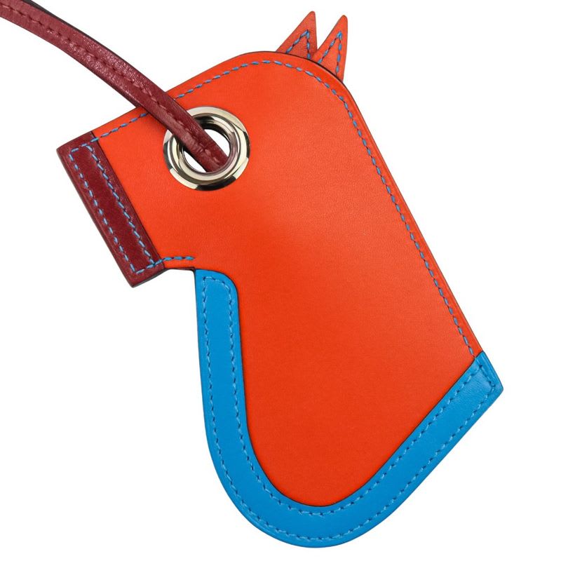 Hermes Kamayu Bag Charm Key Ring Clochette Orange — view 4