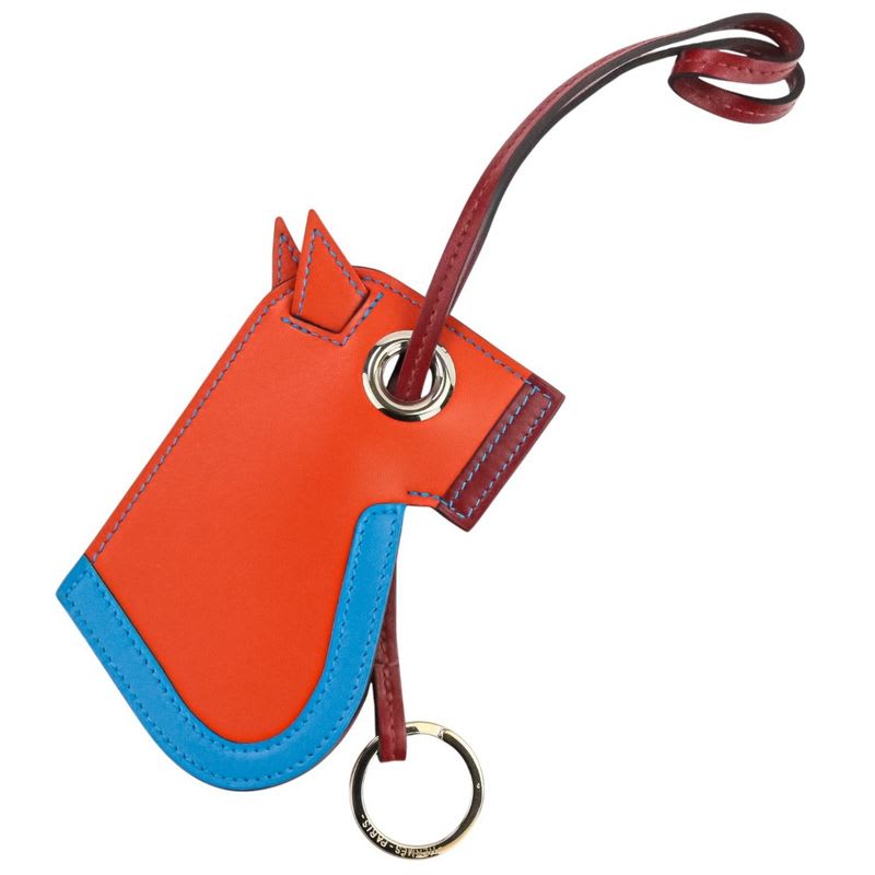 Hermes Kamayu Bag Charm Key Ring Clochette Orange — view 2