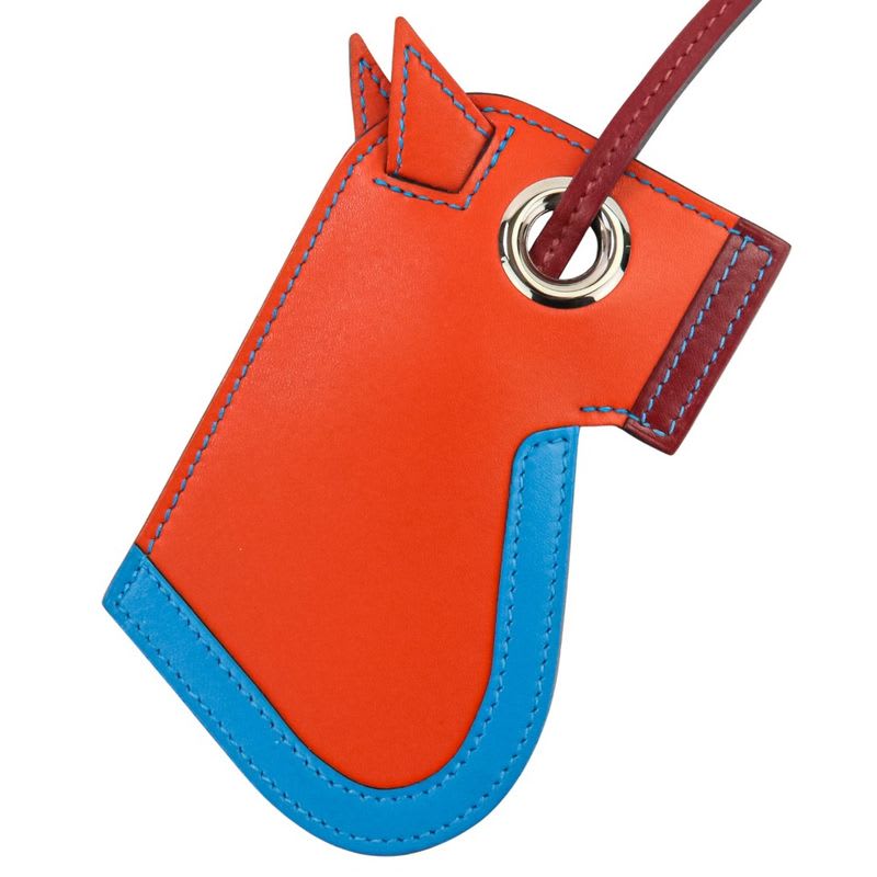 Hermes Kamayu Bag Charm Key Ring Clochette Orange — view 3