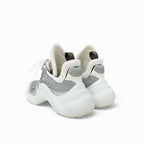 Louis Vuitton Arclight Line Monogram Sneakers Shoes Mesh Leather Suede Silver — view 4