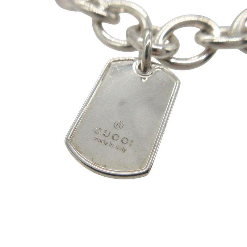 Gucci 5 Charm Bamboo G Logo Dog Tag Icon Bracelet Silver 925 0524 — view 3