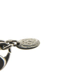 Chanel Coco Mark C12 V Necklace Metal Rhinestone Silver 0548 — view 6