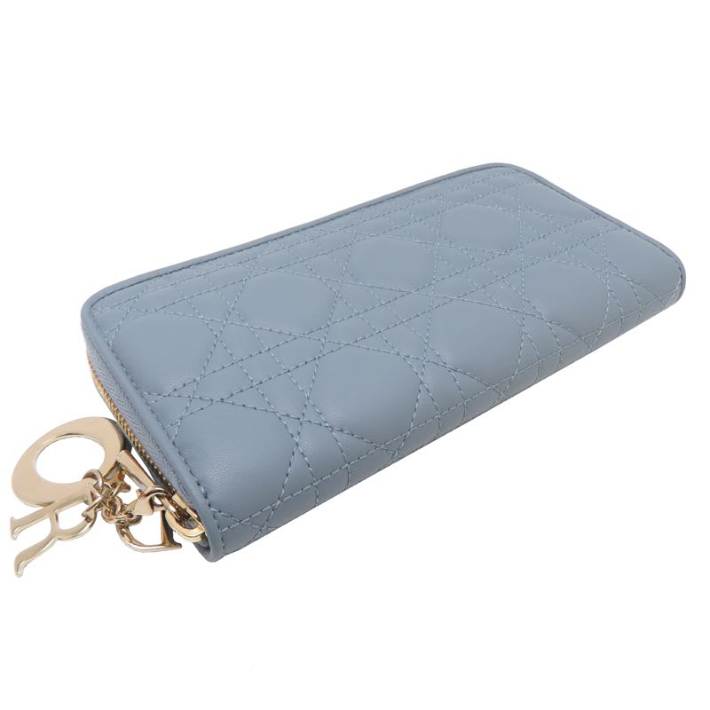 Christian Dior Long Lady Gray Wallet — view 3