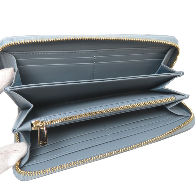 Christian Dior Long Lady Gray Wallet — view 5