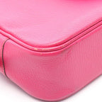 Hermes Handbag Plume Elan 28 Fuchsia Pink Leather — view 9