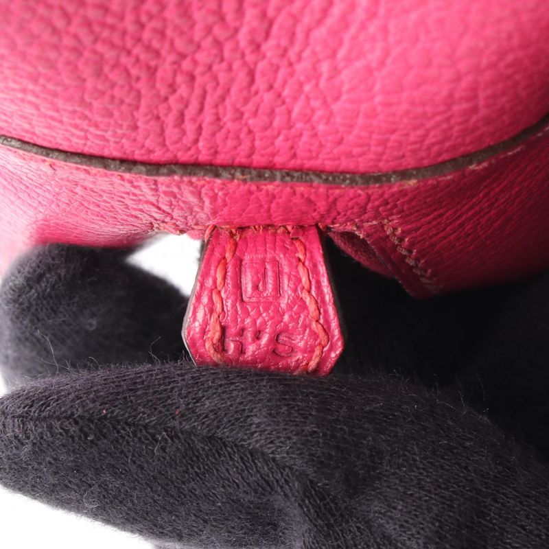 Hermes Handbag Plume Elan 28 Fuchsia Pink Leather — view 5
