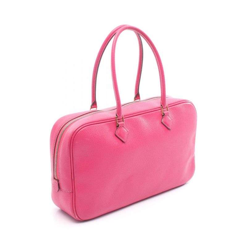 Hermes Handbag Plume Elan 28 Fuchsia Pink Leather — view 2