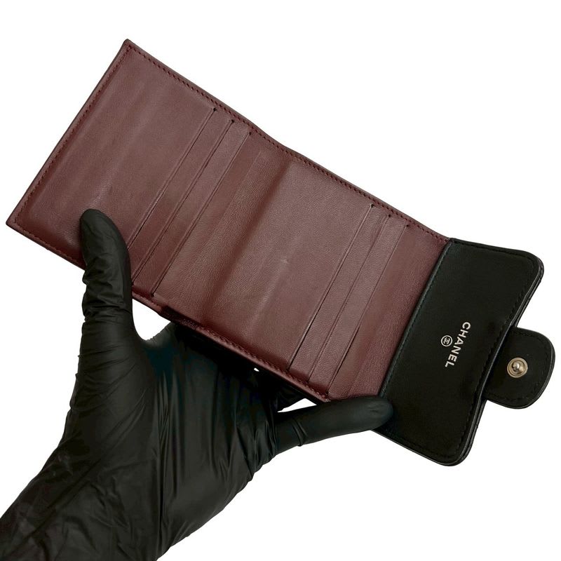 Chanel Timeless Classic Quilted W Hook Lambskin Bifold — view 7