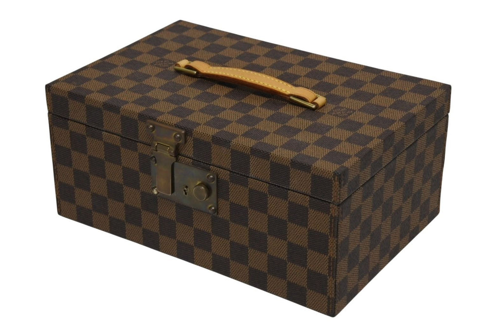 Louis Vuitton Damier Box Order Brown Leather Gold — view 3