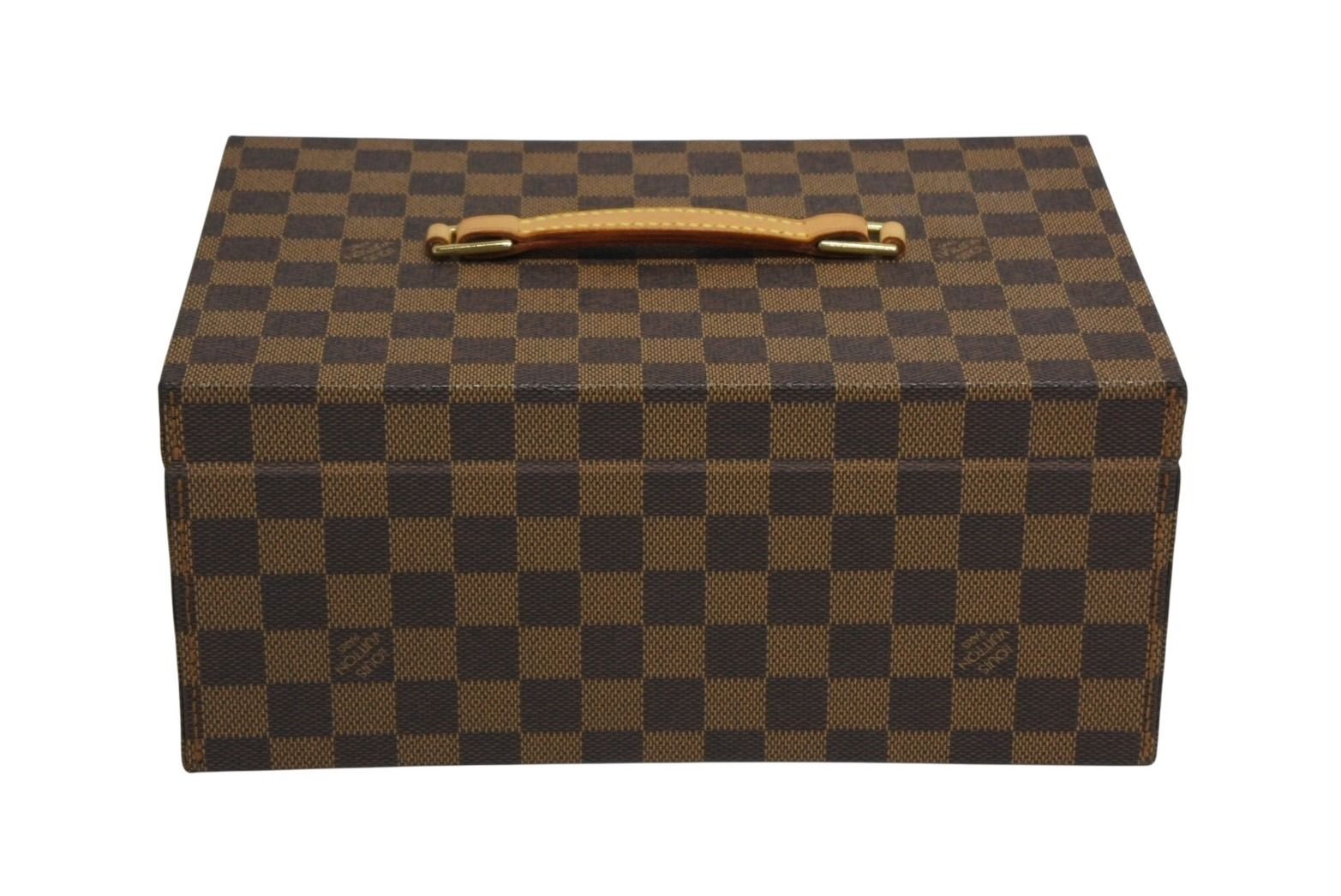 Louis Vuitton Damier Box Order Brown Leather Gold — view 2