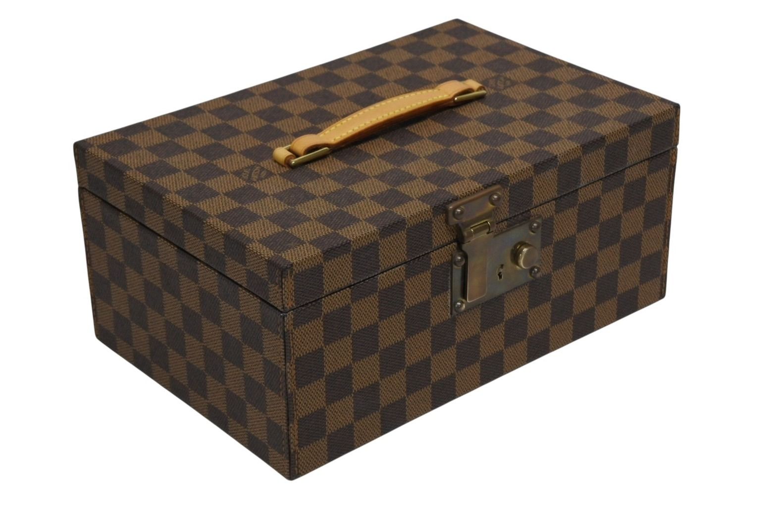 Louis Vuitton Damier Box Order Brown Leather Gold — view 4