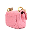 Chanel Mini Quilted Shoulder Bag Lambskin Wood Pink As4165 — view 5