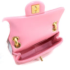 Chanel Mini Quilted Shoulder Bag Lambskin Wood Pink As4165 — view 8
