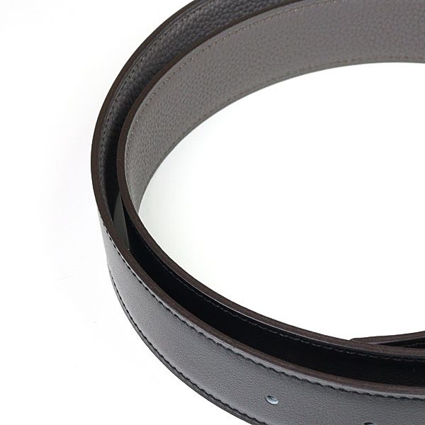 Hermes Belt Buckle H & Leather 32 Box Calf 135 Vaux Togo Black Ethane — view 7