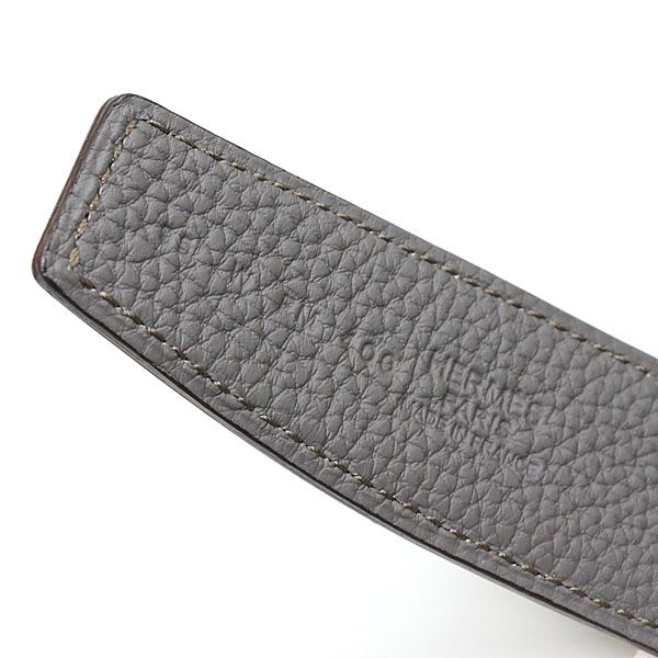 Hermes Belt Buckle H & Leather 32 Box Calf 135 Vaux Togo Black Ethane — view 6