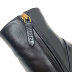 Gucci Double G Boots Short Shoes GG Marmont Leather Black — view 8