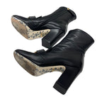 Gucci Double G Boots Short Shoes GG Marmont Leather Black — view 6