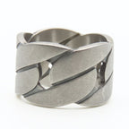 Gucci Ring Chain Motif Wide 9 Silver 925 7.4 g Accessories Matte — view 6