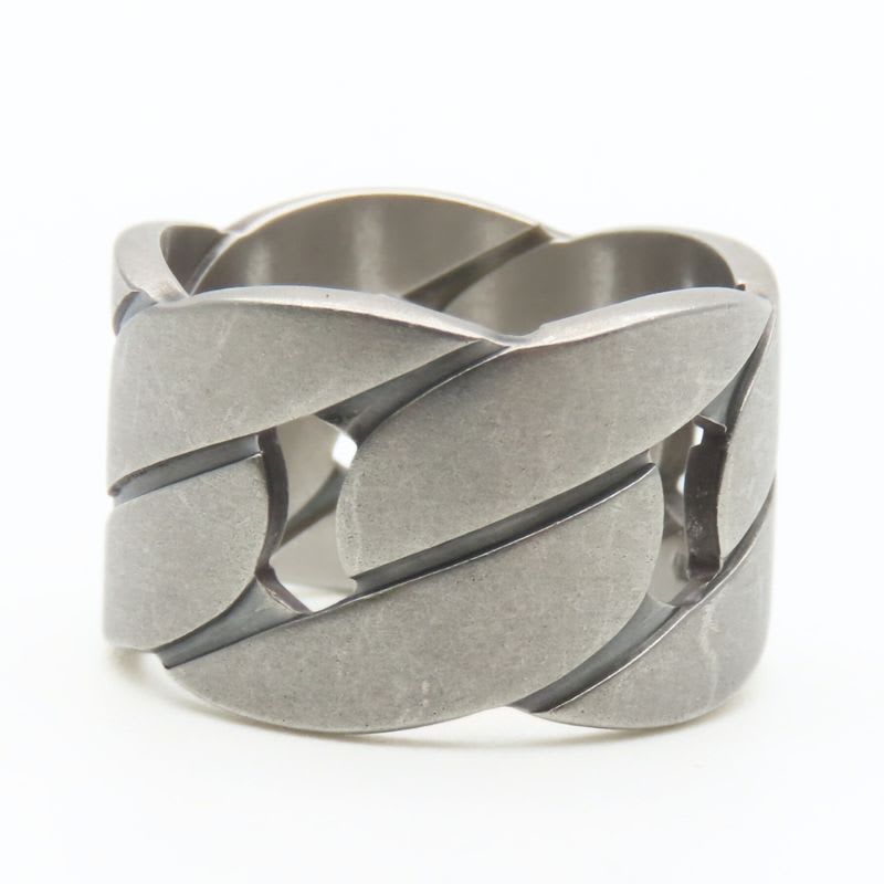 Gucci Ring Chain Motif Wide 9 Silver 925 7.4 g Accessories Matte — view 6