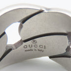 Gucci Ring Chain Motif Wide 9 Silver 925 7.4 g Accessories Matte — view 8